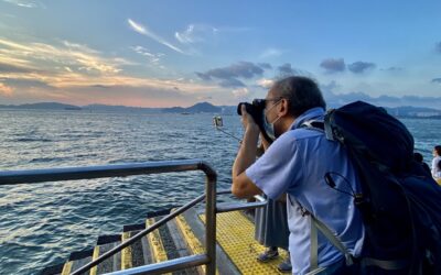 Photography Lover Mr. Wang In Victoria Harbor